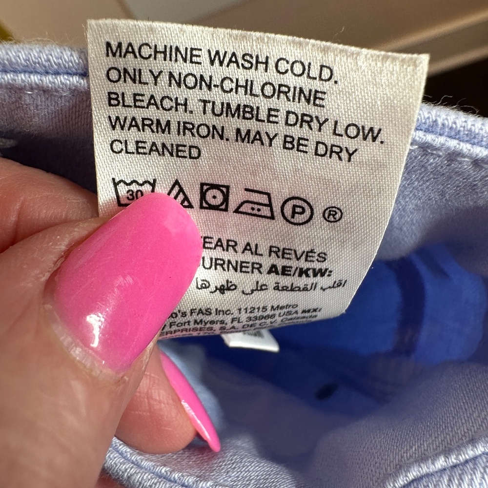 CHICOS WOMENS SO SLIMMING GIRLFRIEND ANKLE JEAN SZ 0 PALE BLUE - Picture 7 of 8